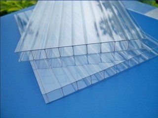 6mm clear polycarbonate twin-wall hollow sheet  PC multilayer sheet 