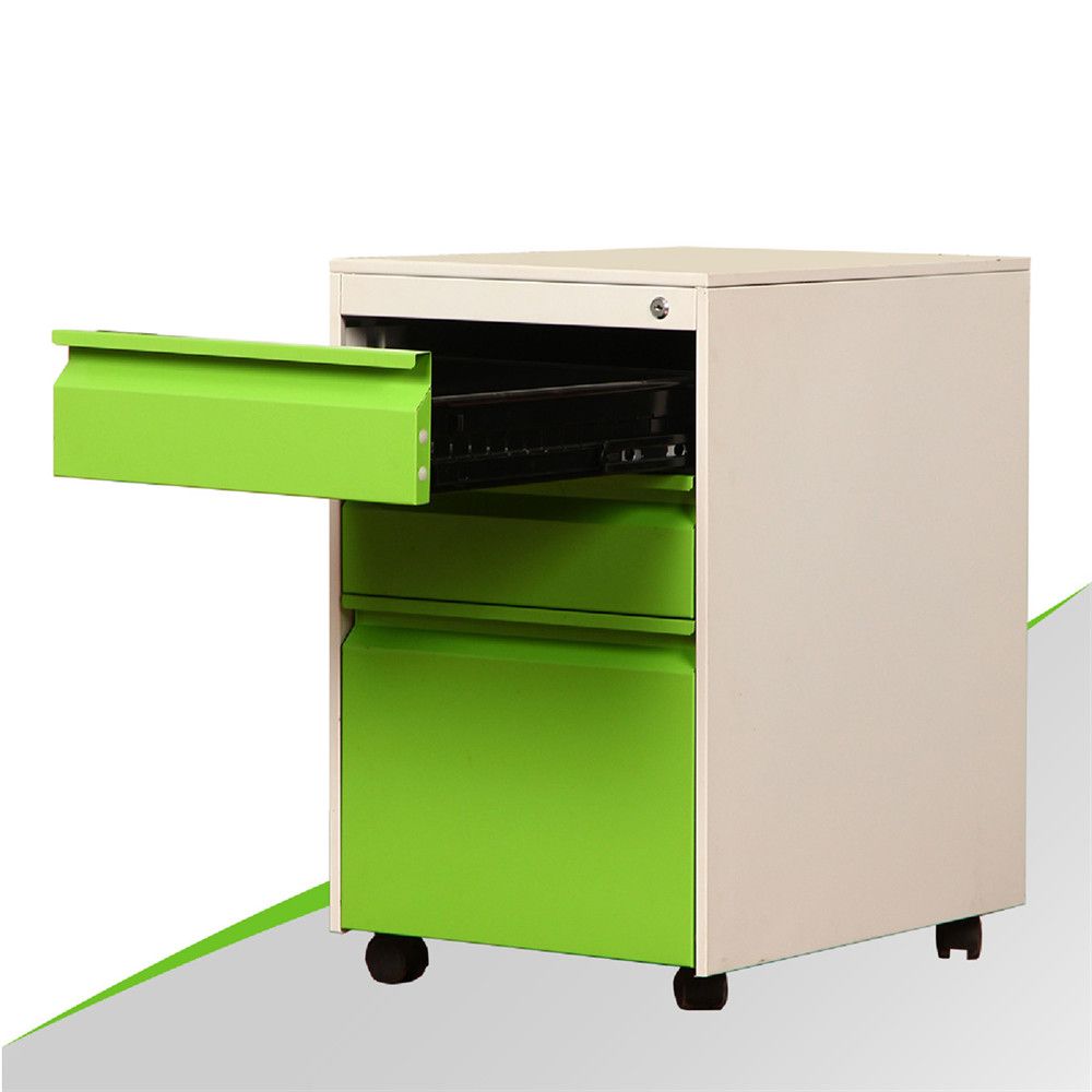 Two Color Metallic Furniture Mobile Pedestal Steel Filing Cabinet