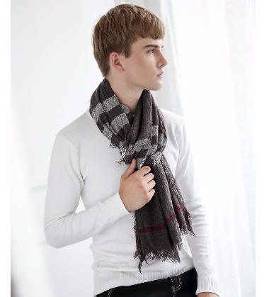 Fashion AcrylicCotton Scarf Custom Woven Printing Men Shawls and Scarves