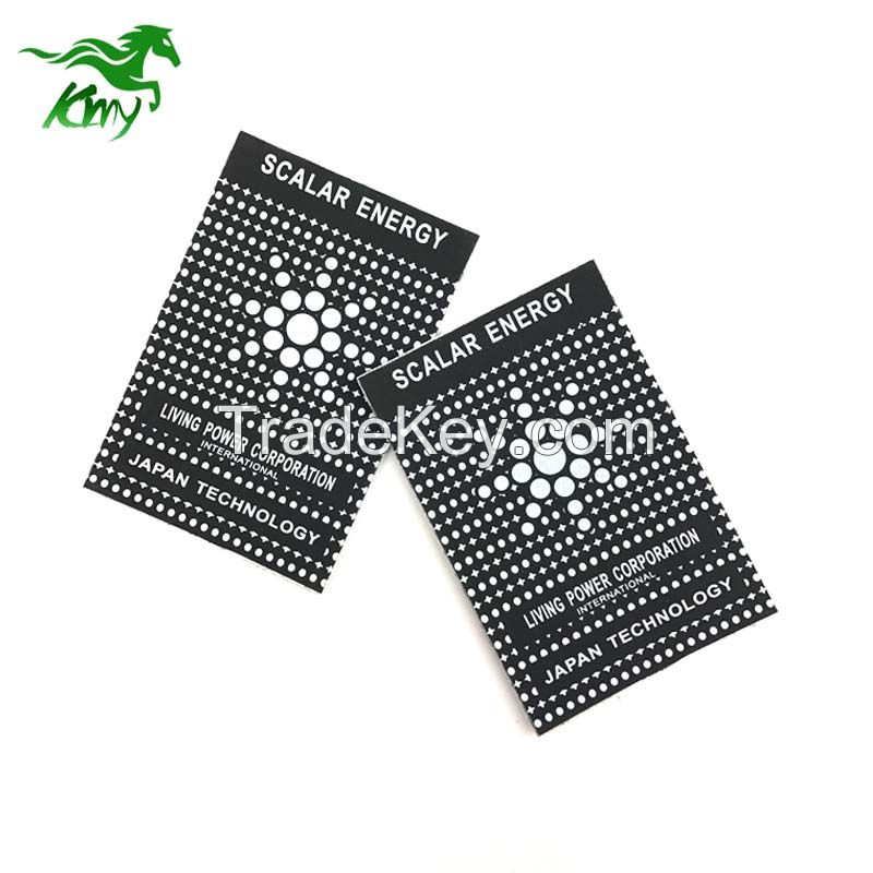 Healthcare scalar energy saver chip oxide anti radiation sticker for cell phone, OEM is acceptable