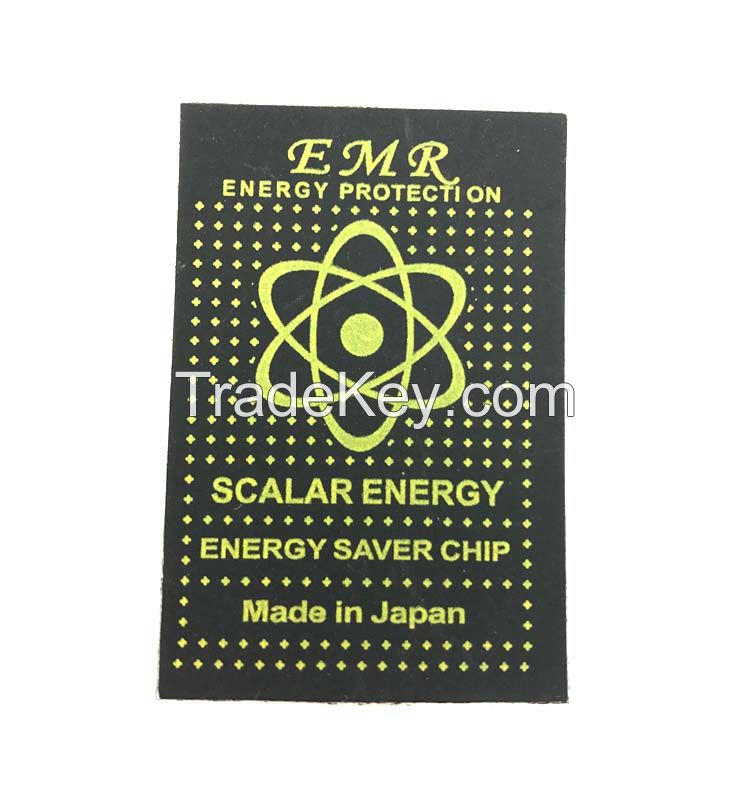 Healthcare scalar energy saver chip oxide anti radiation sticker for cell phone, OEM is acceptable
