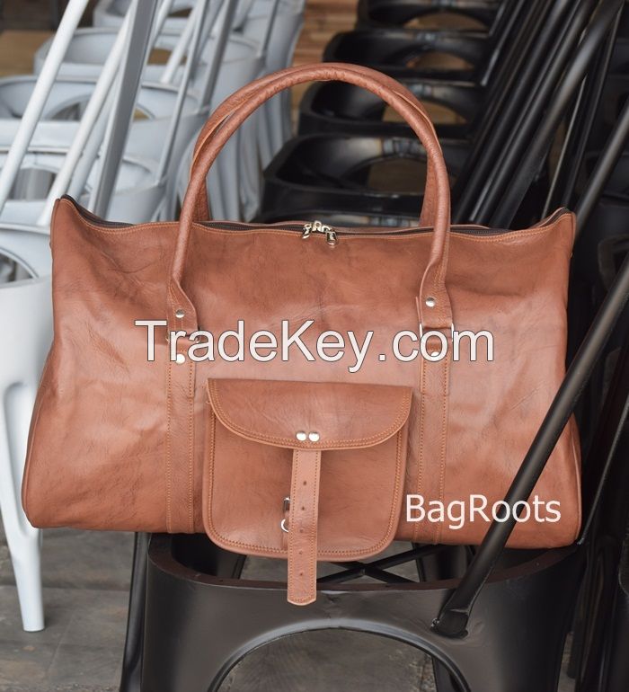 Leather Bag Handbag Gym bag Handcrafted bag - bagroots