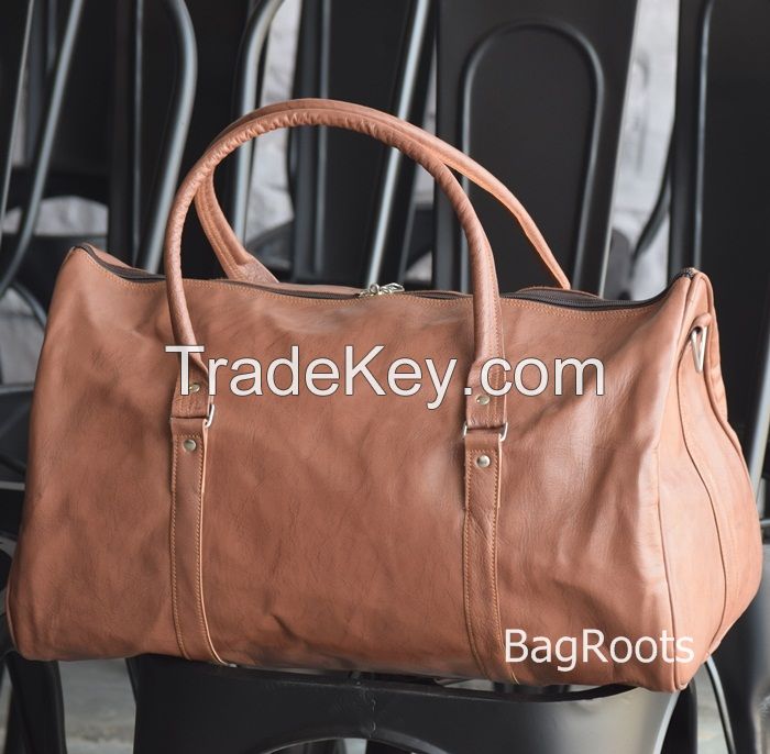 Leather Bag Handbag Gym bag Handcrafted bag - bagroots