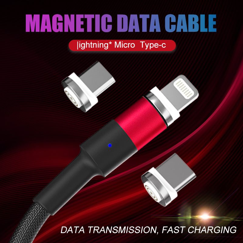 3 in 1 Magnetic Phone Charger Cable, Magnetic Micro USB Otg Cable, Mobil
