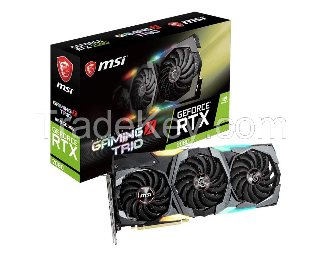 MSI Gaming GeForce RTX 2080 8GB GDRR6 256-bit VR Ready Graphics Card (RTX 2080 GAMING X TRIO)
