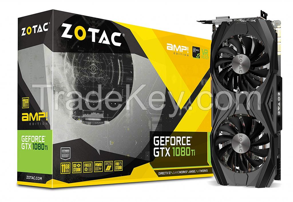 ZOTAC GeForce GTX 1080 Ti AMP Edition 11GB GDDR5X 352-bit PCIe 3.0 Gaming Graphics Card VR Ready(ZT-P10810D-10P)