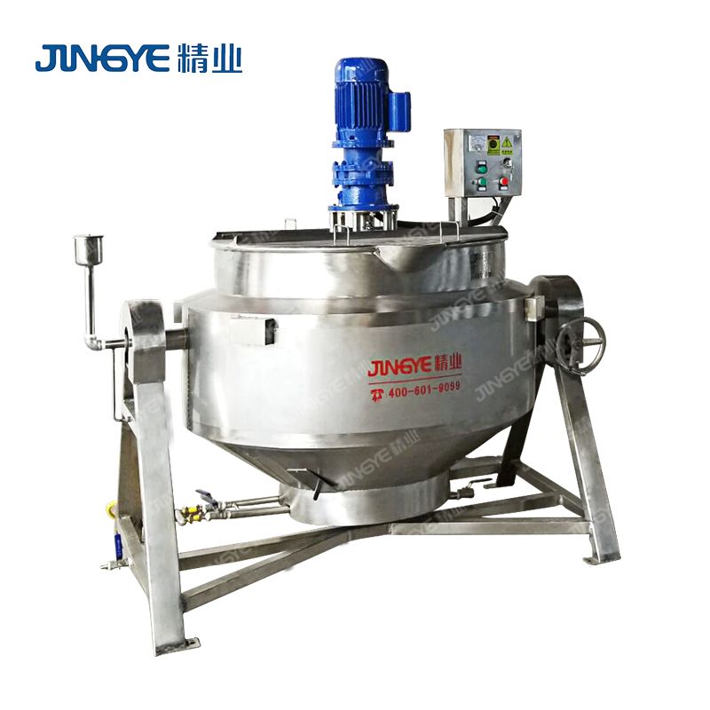 Gas Heating Jacketed Cooking Kettle With Agitator For Sauce Chili And Fruit Jam