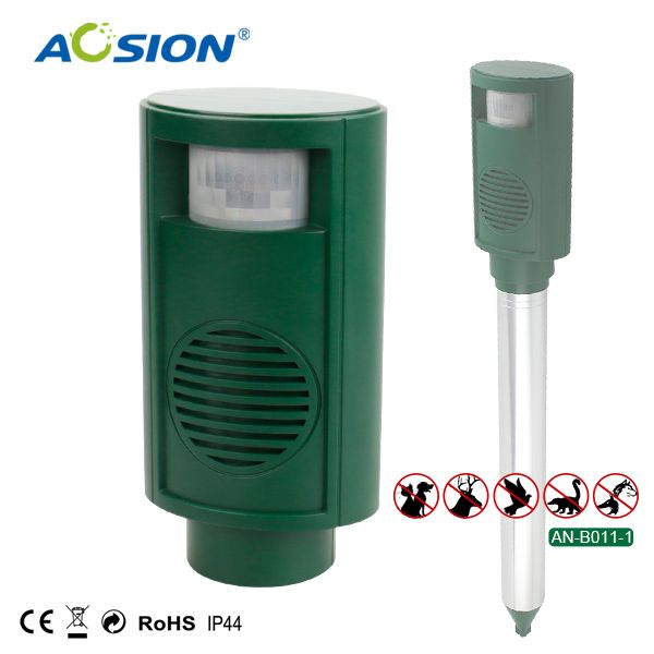 Aosion Outdoor Battery Powered Ultrasonic Bird Repeller With PIR Sensor AN-B011-1