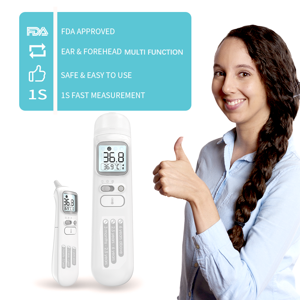 AOJ FDA Approved medical thermometer non-contact infrared clinical thermometer