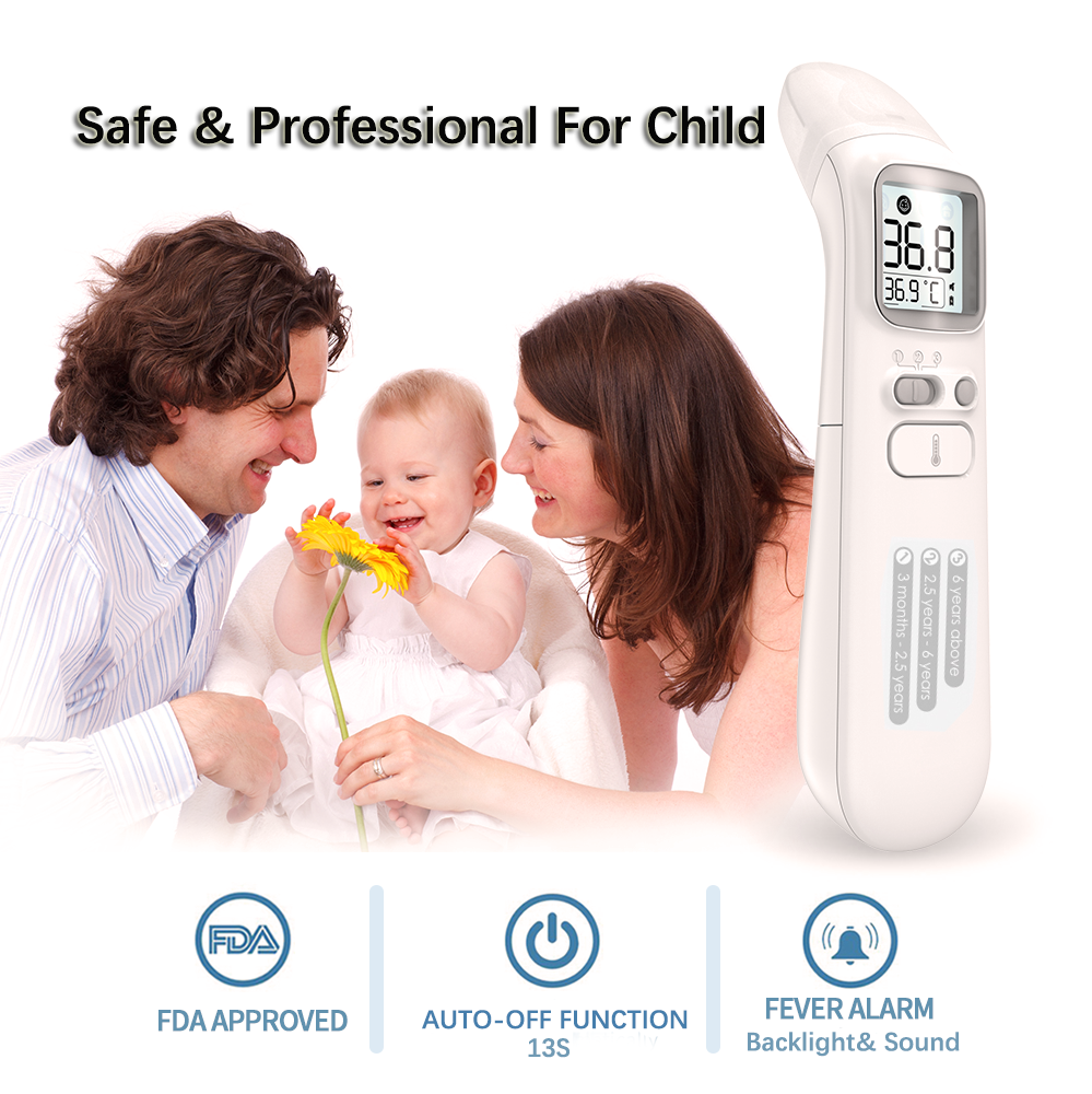 Aoj-20b Easy Scan Digital Infrared Ear Thermometer With Forehead Function Hand Thermometer 
