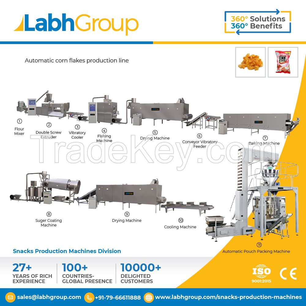 Labh Group Automatic Cornflakes production line machines