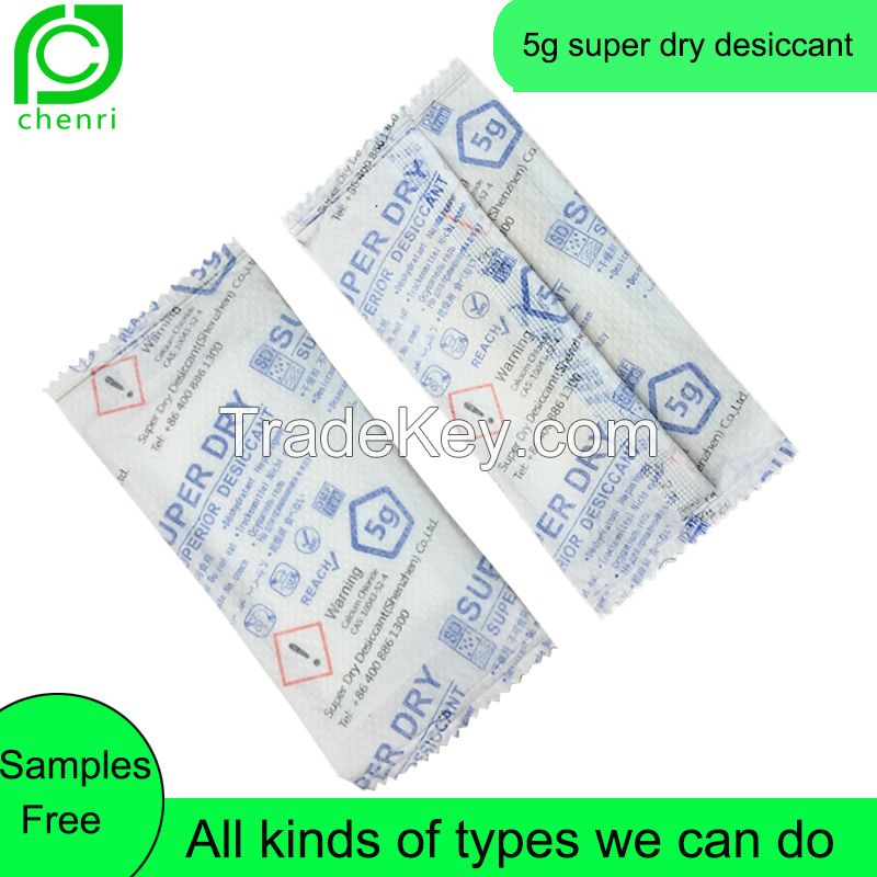 5g super desiccant dry Shoes High Absorption Capability Calcium Chloride Desiccant