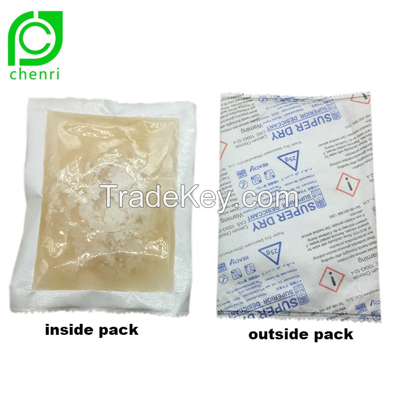 25g super dry desiccant with tyvek paper absorb 200% water Calcium Chloride Desiccant