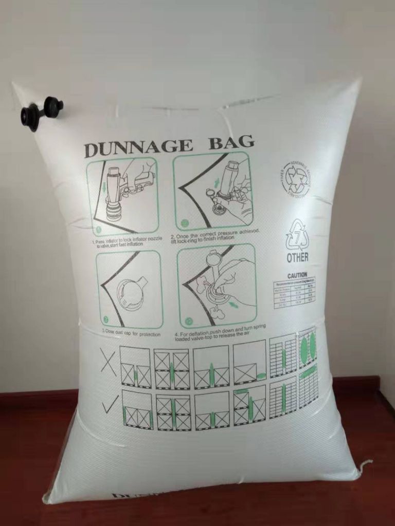 White PP woven air dunnage bag for cargo shipping 