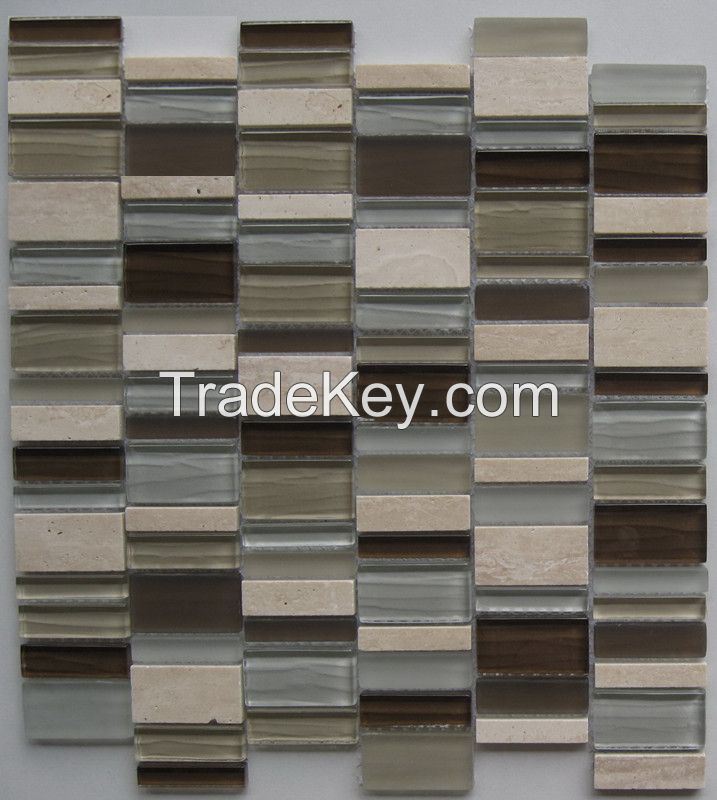 Glass and Stone Mosaic - MD-012RANDMS1P