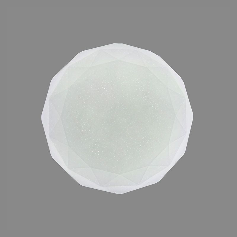 Flush mounted oyster white led ceiling light