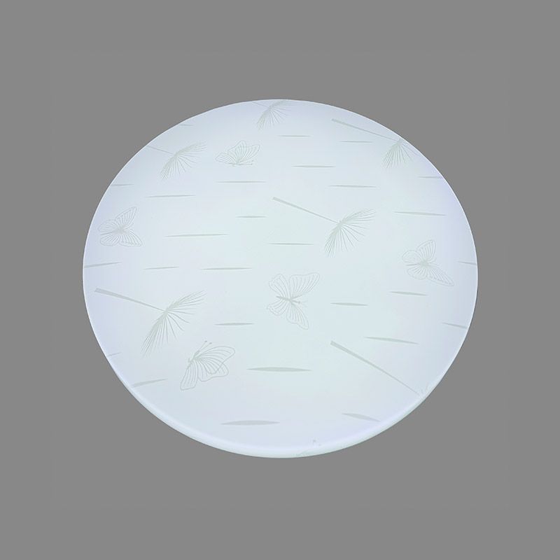 Flush mounted oyster white led ceiling light