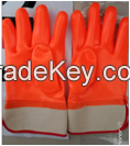 Orange Fluorescent PVC Dipped Safety Glove