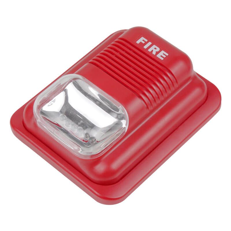 Manufacturer 12V alarm siren  strobe light and siren for Fire alarm equipement 24VDC red conventional