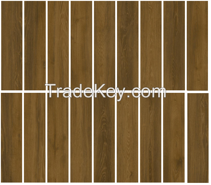 Porcelain tile - BROWN OAK- POLISHED (18 FACES)