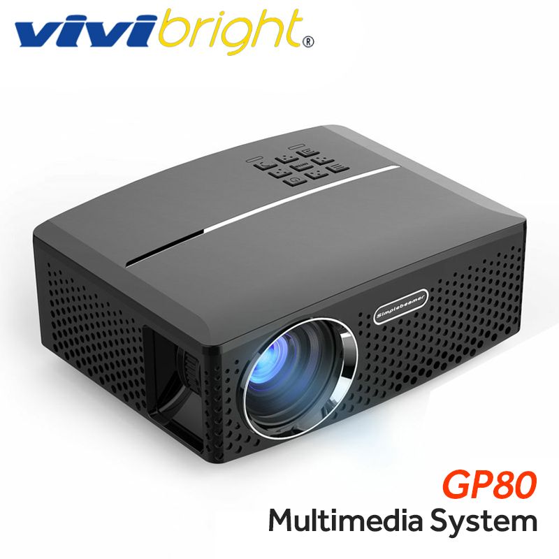 Wholesake New  Vivibright Led Projector Gp80 / Up. 1800 Lumens. (optional Android 6.0.1, Wifi, Bluetooth Simple Beamer) Support Full Hd, 1080p