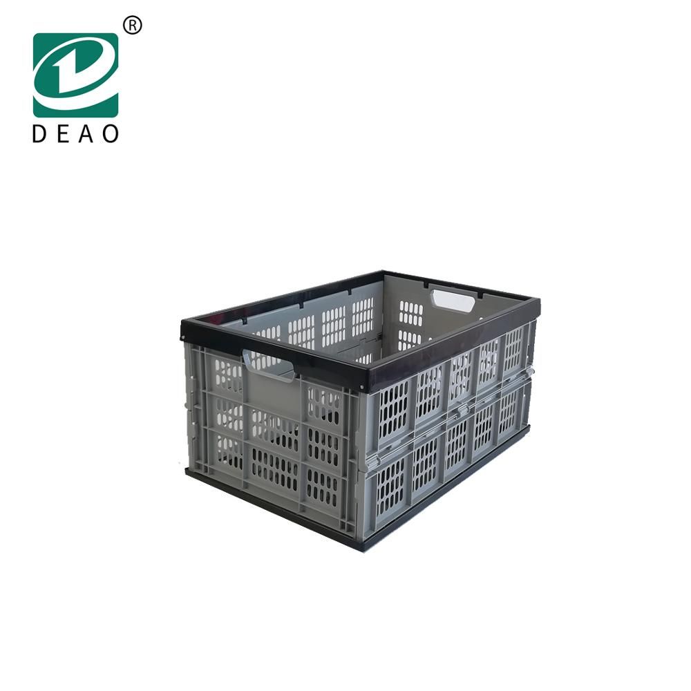 Mesh Style Foldable Plastic Storage Crate for Ftuits and Vegetables