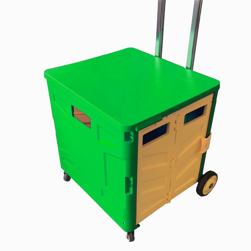 OEM available fashion and smart foldable plastic shopping trolley cart with universal wheels for adults