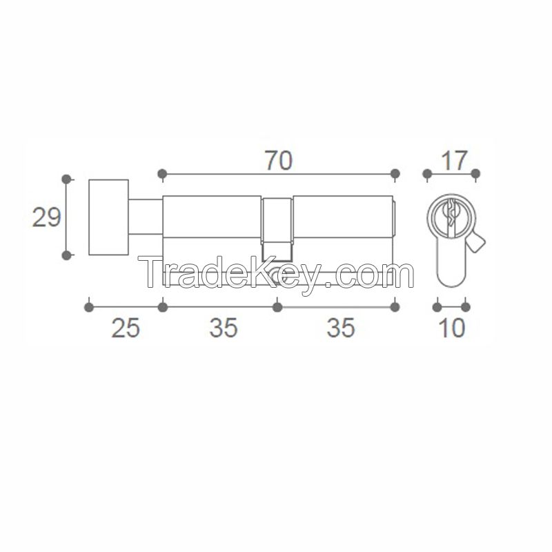 Thumb Turn Door Lock Cylinder/Mortise Cylinder Lock/Schlage Lock Cylinder/Door Lock