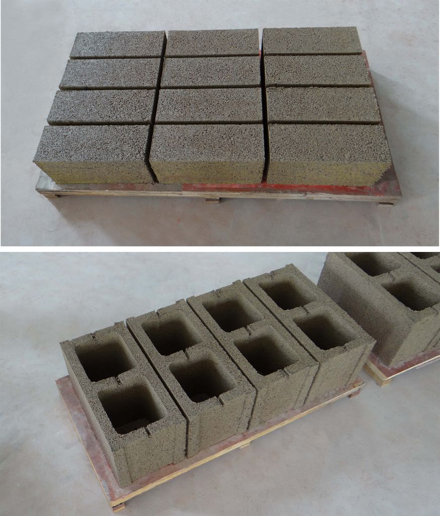 small manual mobile concrete hollow block cement brick making machine