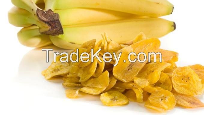 Cassava chips and banana chips