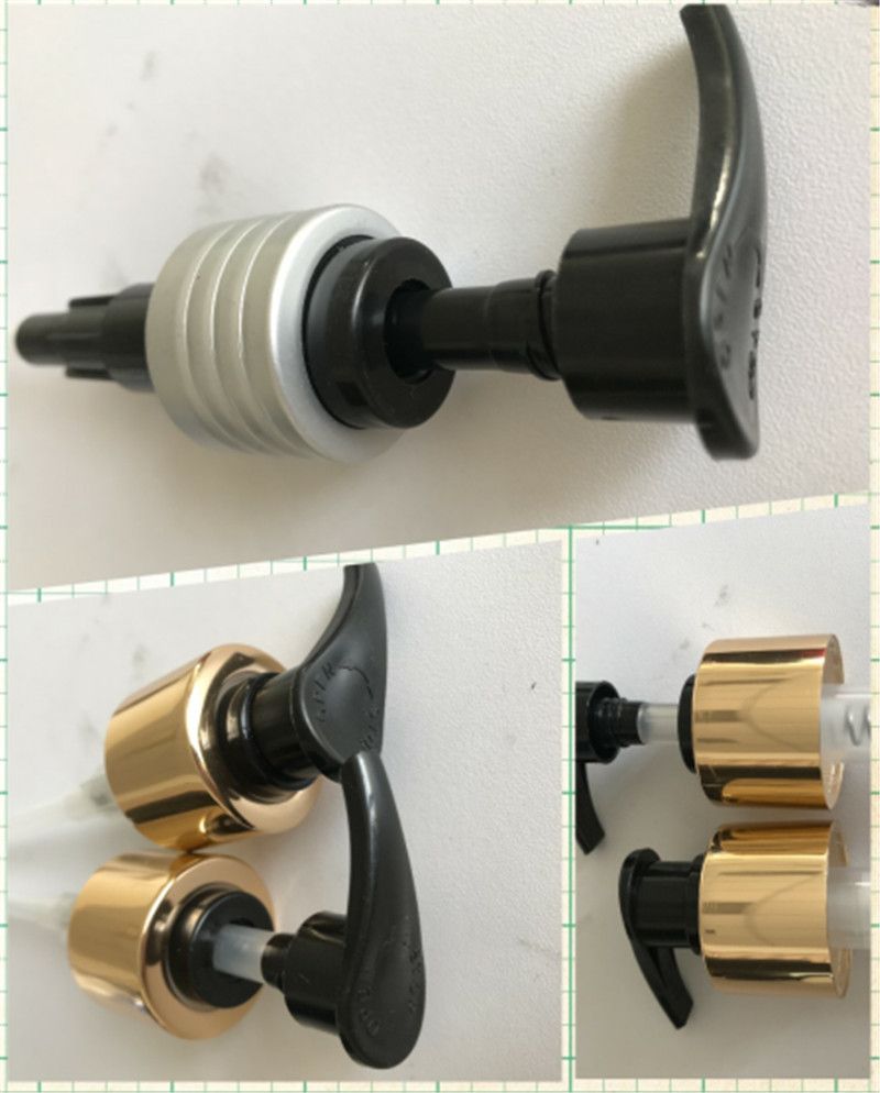 28/410 metal matte gold up-down locked lotion pump