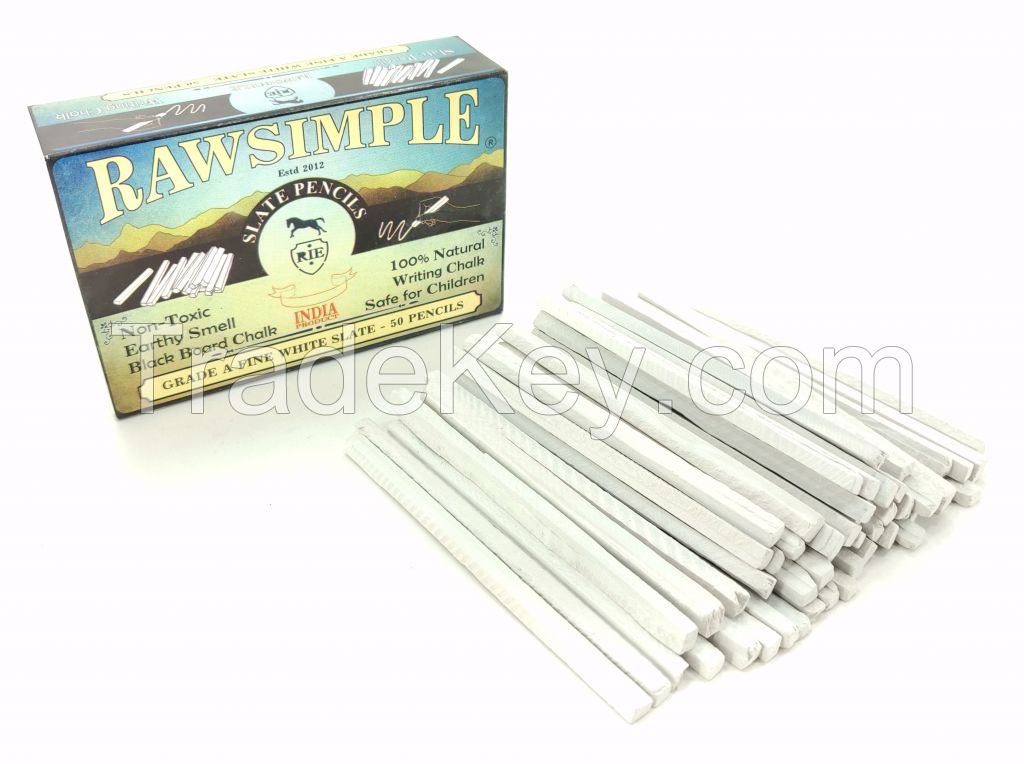 Rawsimple Grade A Fine White Slate 50 Pencils