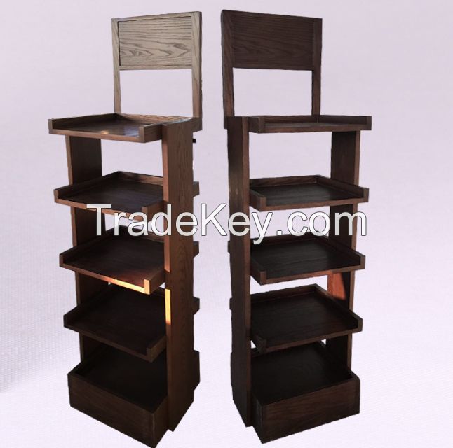 High quality floor Solid Wood display rack and wholesale wooden display
