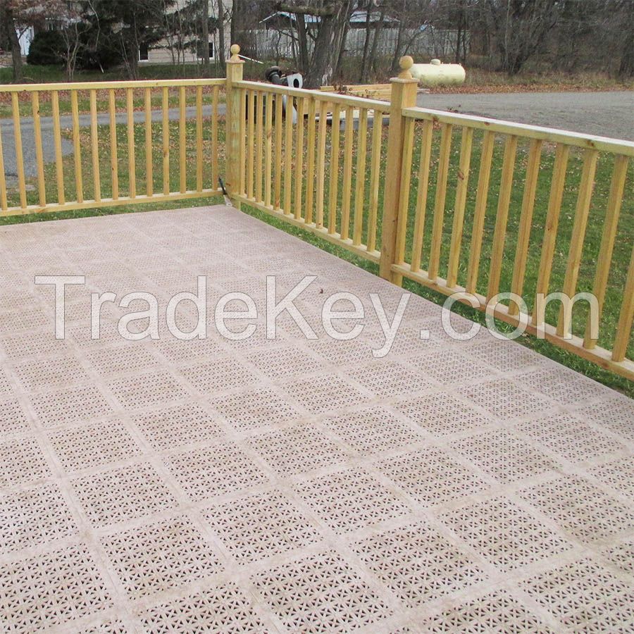 Interlock waterproof outdoor WPC decking tiles 