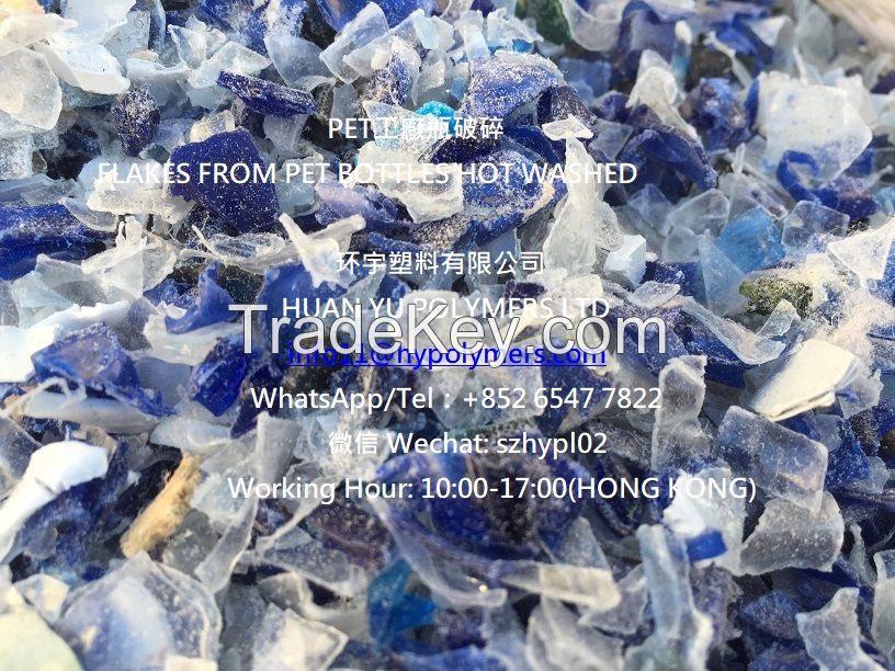 PET FLAKES FROM PET BOTTLES HOT WASHED