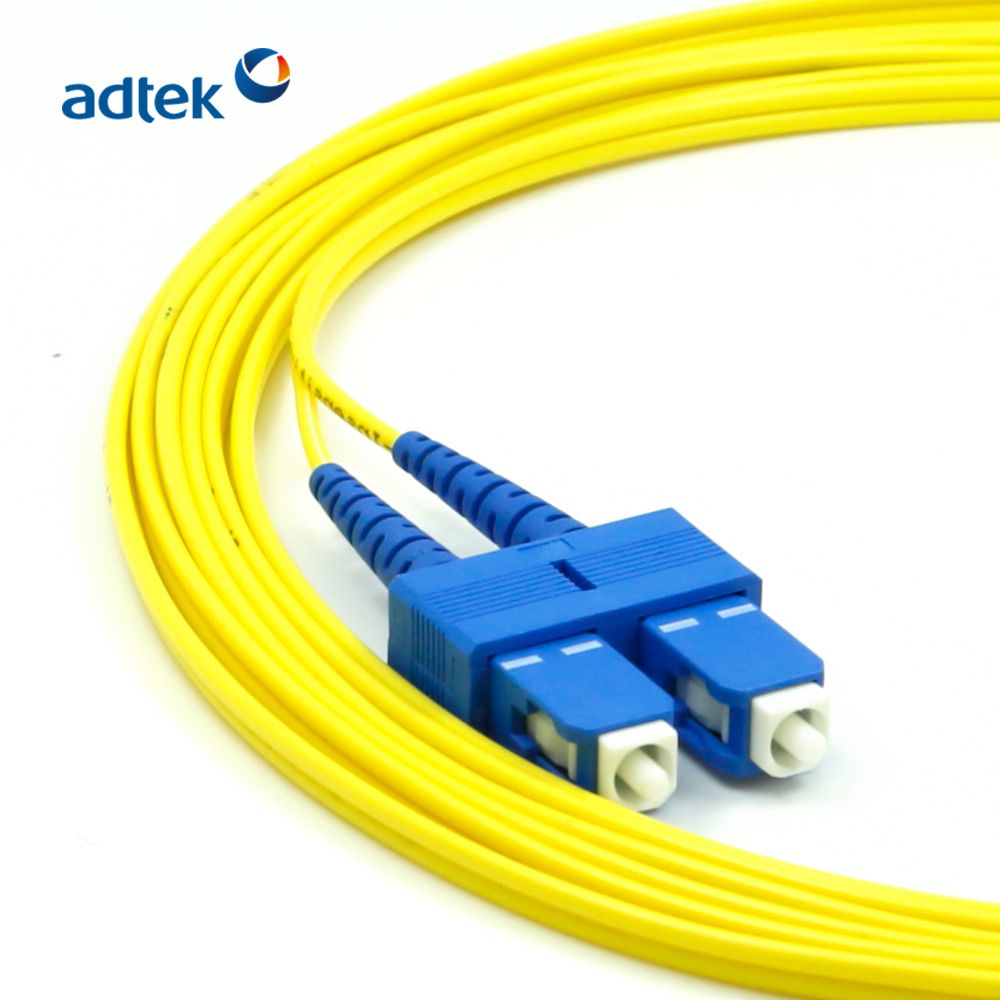 LC/UPC-SC/UPC Duplex 2.0mm 9/125 Singlemode 3M PVC yellow Fiber Optic Patch Cord