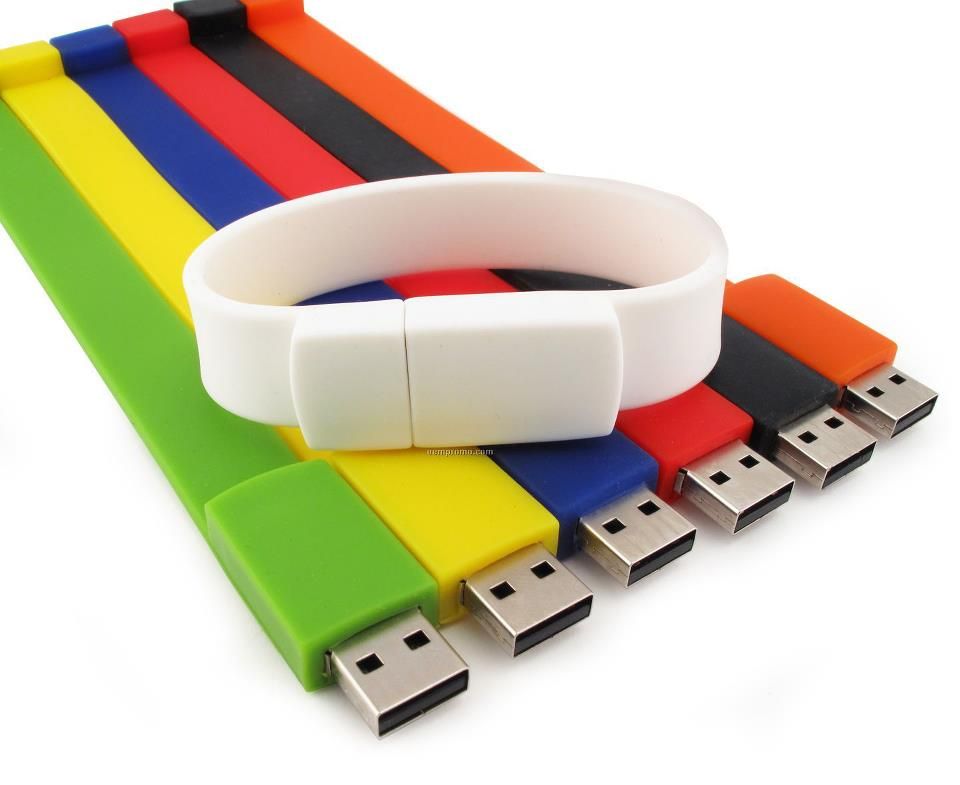 4GB 8GB 16GB Promotion design wirstband usb drives hot selling cheap price OEM logo printing