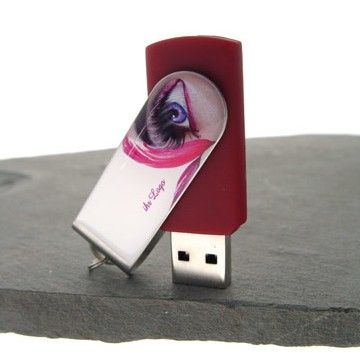 Wooden swivel usb drive OEM printing usb flash memory