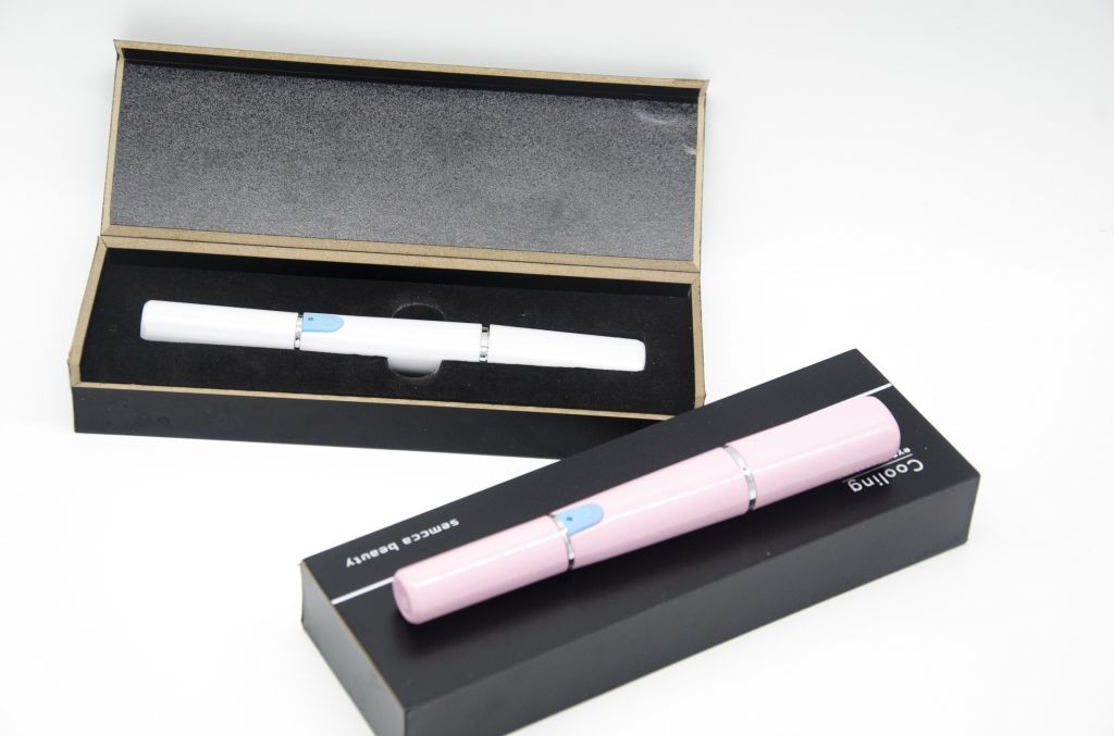 White cool and hot eye massage pen