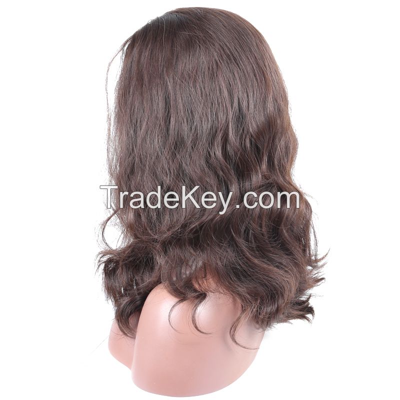 Jewish Wig 100% Unprocessed European Virgin Hair 4x4 Silk Base Human Hair Wigs 130% Natural Wavy Kosher Wigs Sports Bandfall Wig