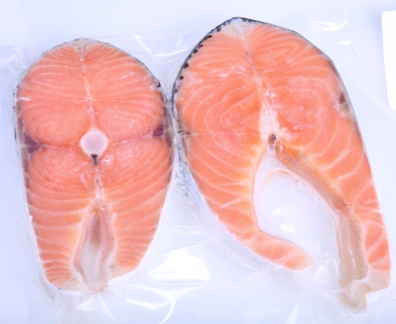 Frozen salmon portion