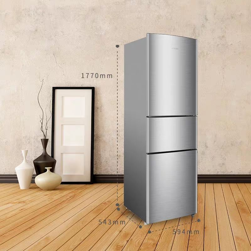 Rongsheng BCD-218d11n three-door refrigerator household energy-saving small rental dormitory refrigeration and freezing