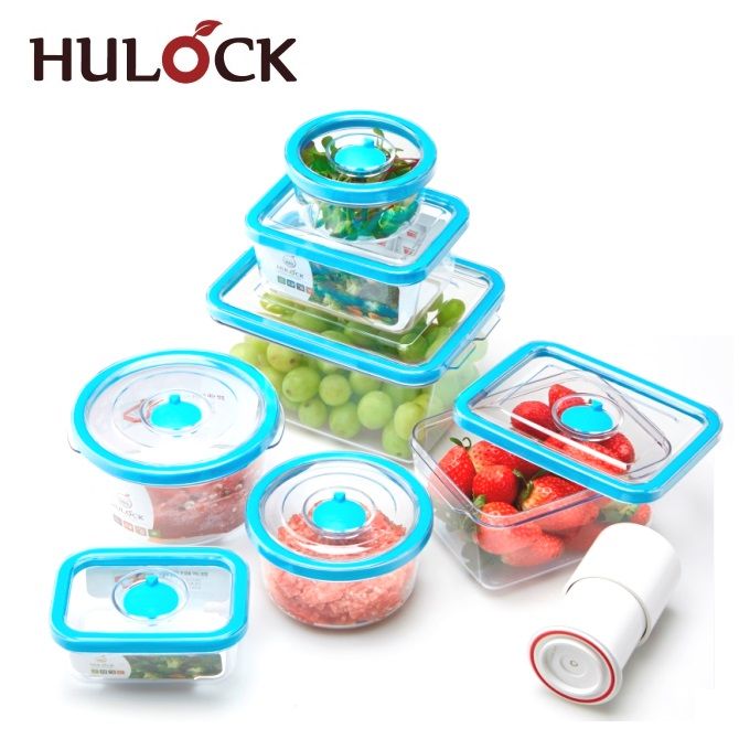 Hulock vacuum airtight storage container with pump - 7pcs combo