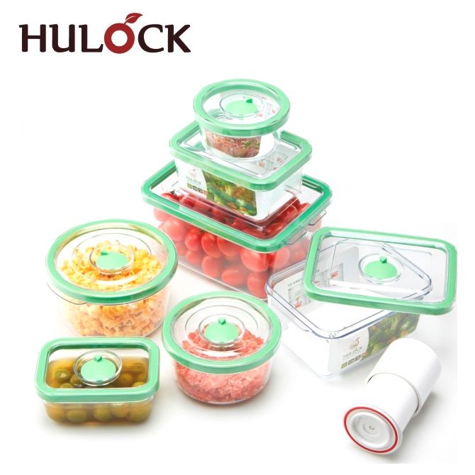 Hulock vacuum airtight storage container with pump - 7pcs combo
