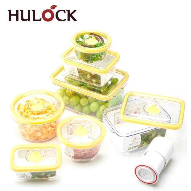 Hulock vacuum airtight storage container with pump - 7pcs combo