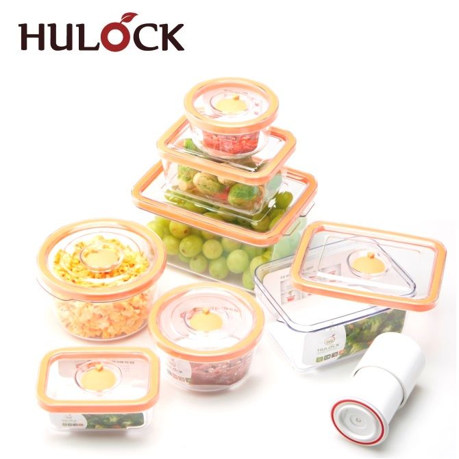 Hulock vacuum airtight storage container with pump - 7pcs combo