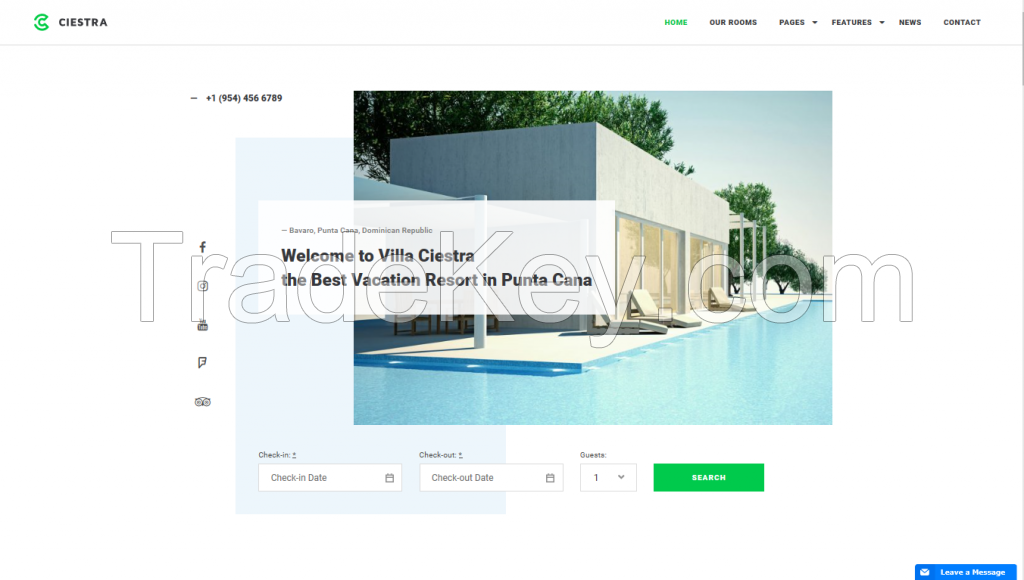 Website Hotel, Villa, Resort