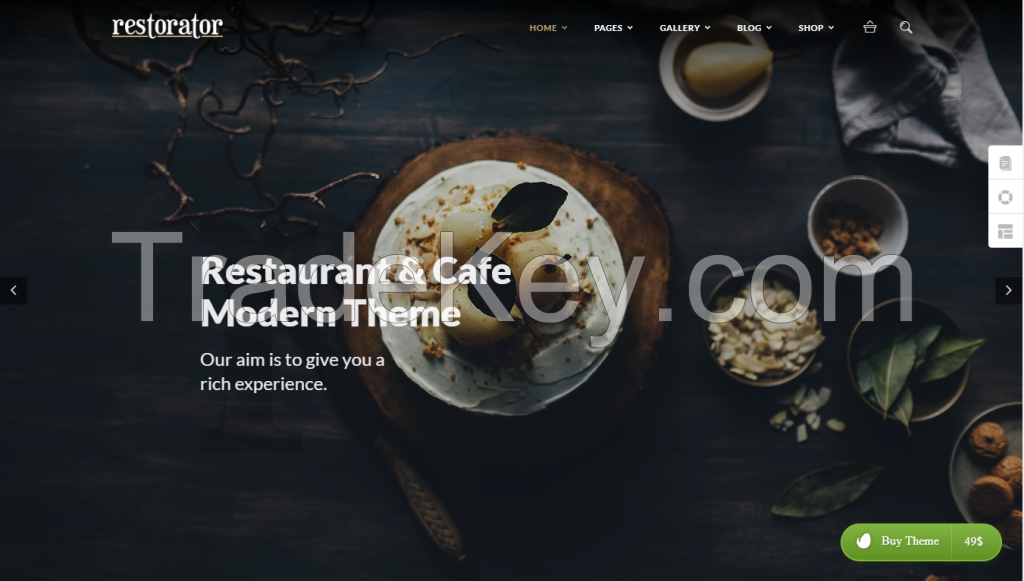 Website restaurant, beach club