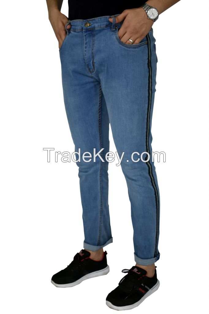 Navy Side Stripe Jeans