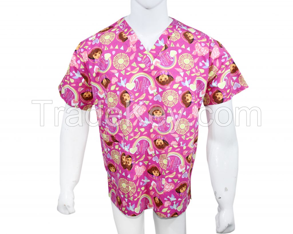 Nickelodeon scrub tops 